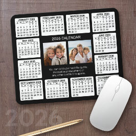 Tapis De Souris Calendrier avec photo dans le centre
