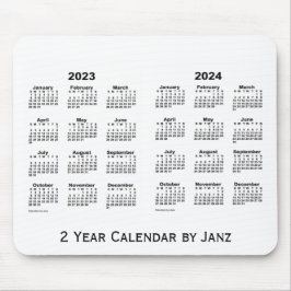 Tapis De Souris Calendrier blanc 2023-2024 par Janz Mousepad