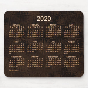 Tapis De Souris Calendrier Brown de Crazy Quilt 2020 par Janz