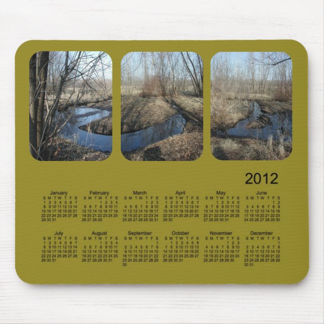 Tapis De Souris Calendrier de 2012 paysages (Devant)
