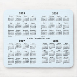 Tapis De Souris Calendrier de 4 ans Alice Blue 2025-2028 par Janz