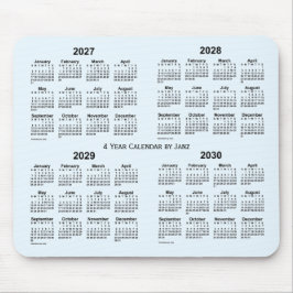 Tapis De Souris Calendrier de 4 ans Alice Blue 2027-2030 par Janz