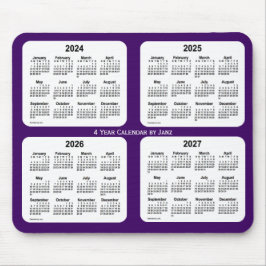 Tapis De Souris Calendrier de 4 ans pourpre 2024-2027 par Janz