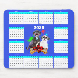 Tapis De Souris Calendrier de Chien Tzu Chih Cute Personnalisé