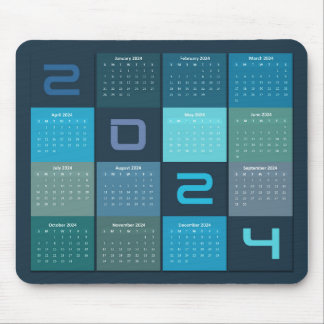 Tapis De Souris Calendrier de la carte souris 2024