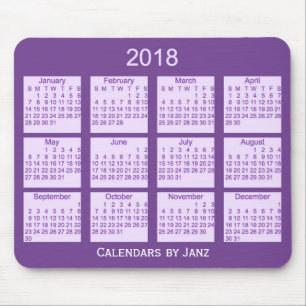 Tapis De Souris Calendrier enfermé dans une boîte 2018 par