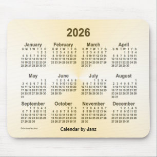 Tapis De Souris Calendrier Gold 2026 par Janz