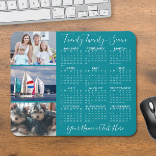 Tapis De Souris Calendrier moderne 2026 3 Script photo personnalis