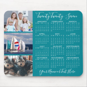 Tapis De Souris Calendrier moderne 2026 3 Script photo personnalis