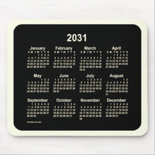Tapis De Souris Calendrier Neon Sepia 2031 par Janz Two Tone
