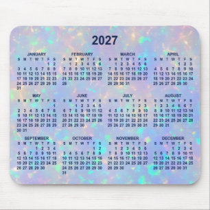 Tapis De Souris Calendrier ombré Opale Pervenche Année 2027