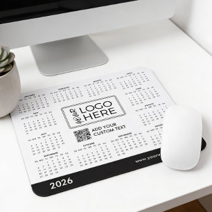 Tapis De Souris Calendrier personnalisé 2026 Logo d'entreprise