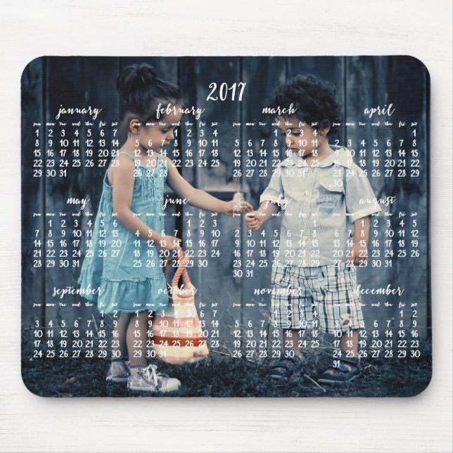Tapis De Souris Calendrier personnalisé de la carte souris 2017 (Devant)