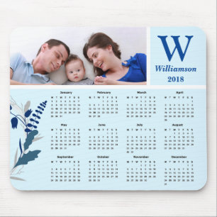 Tapis De Souris Calendrier personnalisé de photos de famille 2018