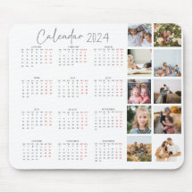 Calendrier photo collage script minimaliste tendan