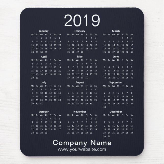Tapis De Souris Calendrier professionnel (Devant)