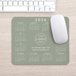 Tapis De Souris Calendrier Promo Entreprise Logo Personnalisé 2026