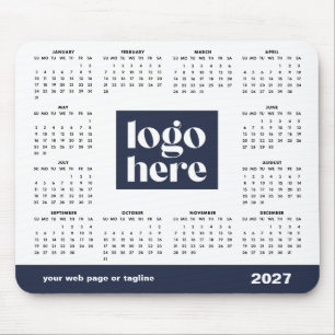 Tapis De Souris Calendrier promotionnel 2027 Logo Blue Business