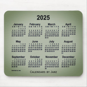Tapis De Souris Calendrier Recoleta Grey 2025 par Janz Mouse Pad