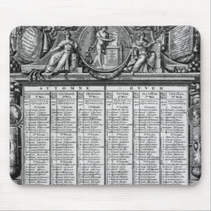 Tapis De Souris Calendrier républicain, le 22 septembre 1793