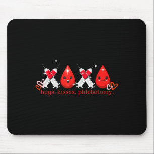 Tapis De Souris Câlins Baiser Phlébotomie Saint-Valentin Phlébotom