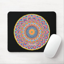 Tapis De Souris Calme Belle couleur colorée Mandala floral