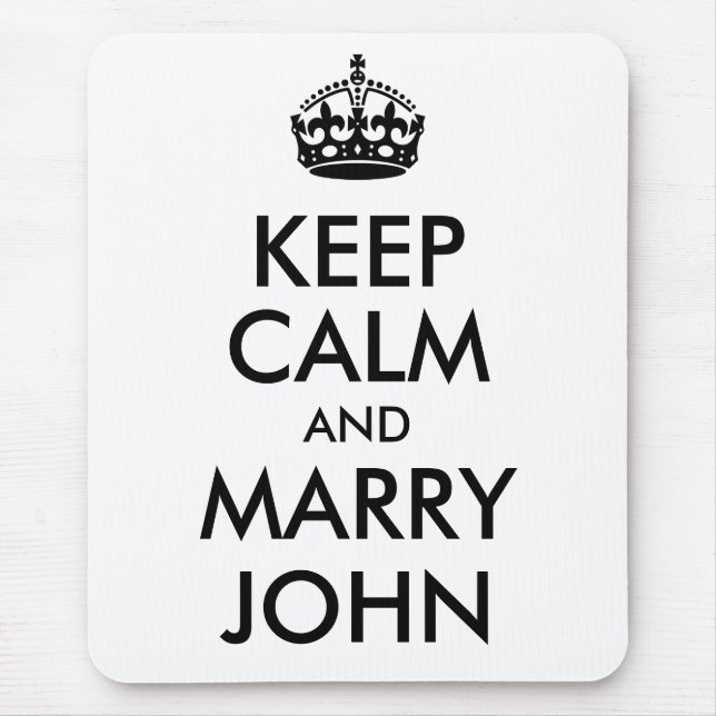 Tapis De Souris Calme et Marie John Mousepad (Devant)
