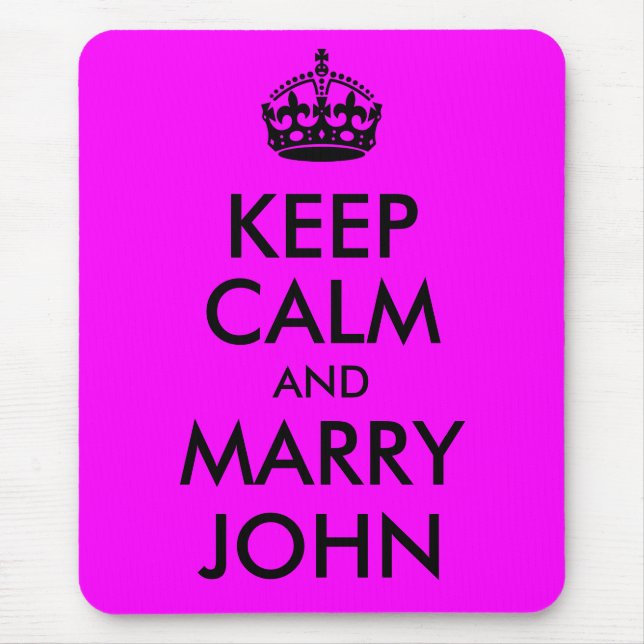 Tapis De Souris Calme et Marie John Mousepad (Devant)
