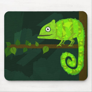 Tapis De Souris Caméléon vert mignon