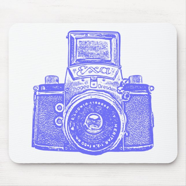 Tapis De Souris Caméra géante est-allemande - bleu électrique (Devant)