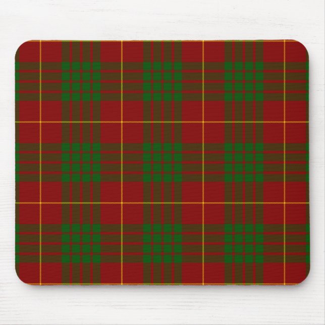 Tapis De Souris Cameron tartan rouge vert plaid (Devant)