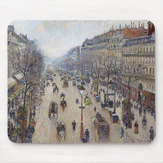 Tapis De Souris Camille Pissarro - Boulevard Montmartre, matin (Devant)