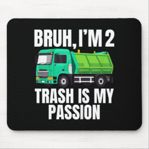 Tapis De Souris Camion à ordures Bruh j'ai 2 ans 2e anniversaire g