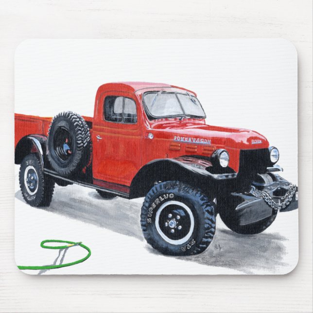 Tapis De Souris Camion antique Mousepad de chariot de puissance (Devant)