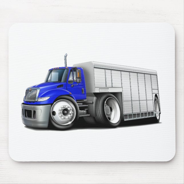 Tapis De Souris Camion de livraison Bleu-Blanc international (Devant)