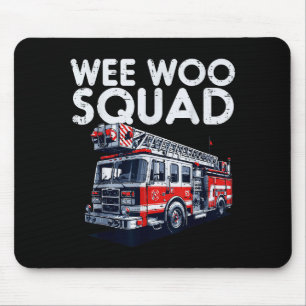 Tapis De Souris Camion de pompier Wee Woo Équipe Pompiers Hommes G