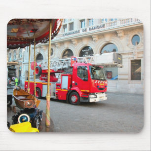 Tapis De Souris Camion de pompiers dans le marché
