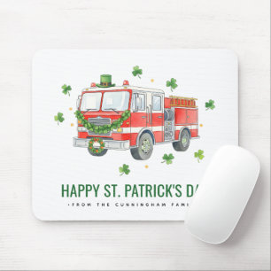 Tapis De Souris Camion de pompiers personnalisé pour la Saint-Patr
