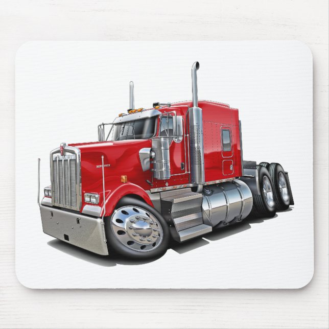 Tapis De Souris Camion de rouge de Kenworth w900 (Devant)