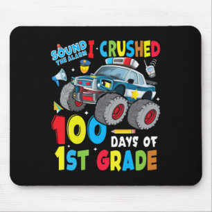 Tapis De Souris Camion Police Voiture 100 Jours D'École 1Er Classe