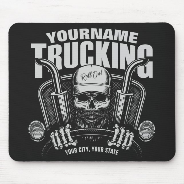Tapis De Souris Camionnage personnalisé Camionneur de crâne Camion (Devant)