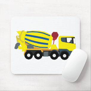 Tapis De Souris Camions de construction Camions en ciment en béton