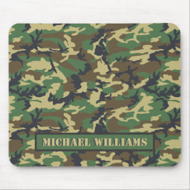 Tapis De Souris Camo Militaire Woodland - Personnalisé