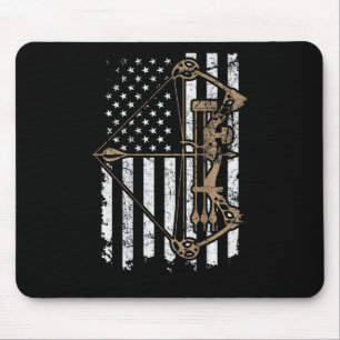 Tapis De Souris Camo Usa Drapeau Tir à l'arc Composé Bow - Chasseu