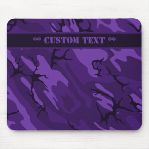 Tapis De Souris Camo violet foncé avec titre personnalisé