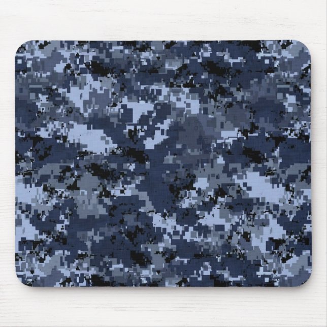 Tapis De Souris Camouflage bleu de la marine américaine Mousepad (Devant)