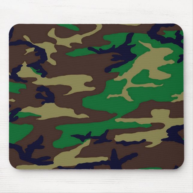 Tapis De Souris Camouflage boisé Mousepad (Devant)