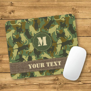 Tapis De Souris Camouflage de bois pour chats