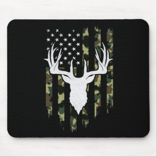 Tapis De Souris Camouflage Drapeau Américain Chasse Aux Cerfs