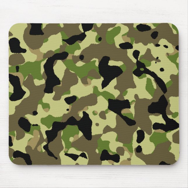 Tapis De Souris Camouflage Khaki Commando Camo Game Mousepad (Devant)